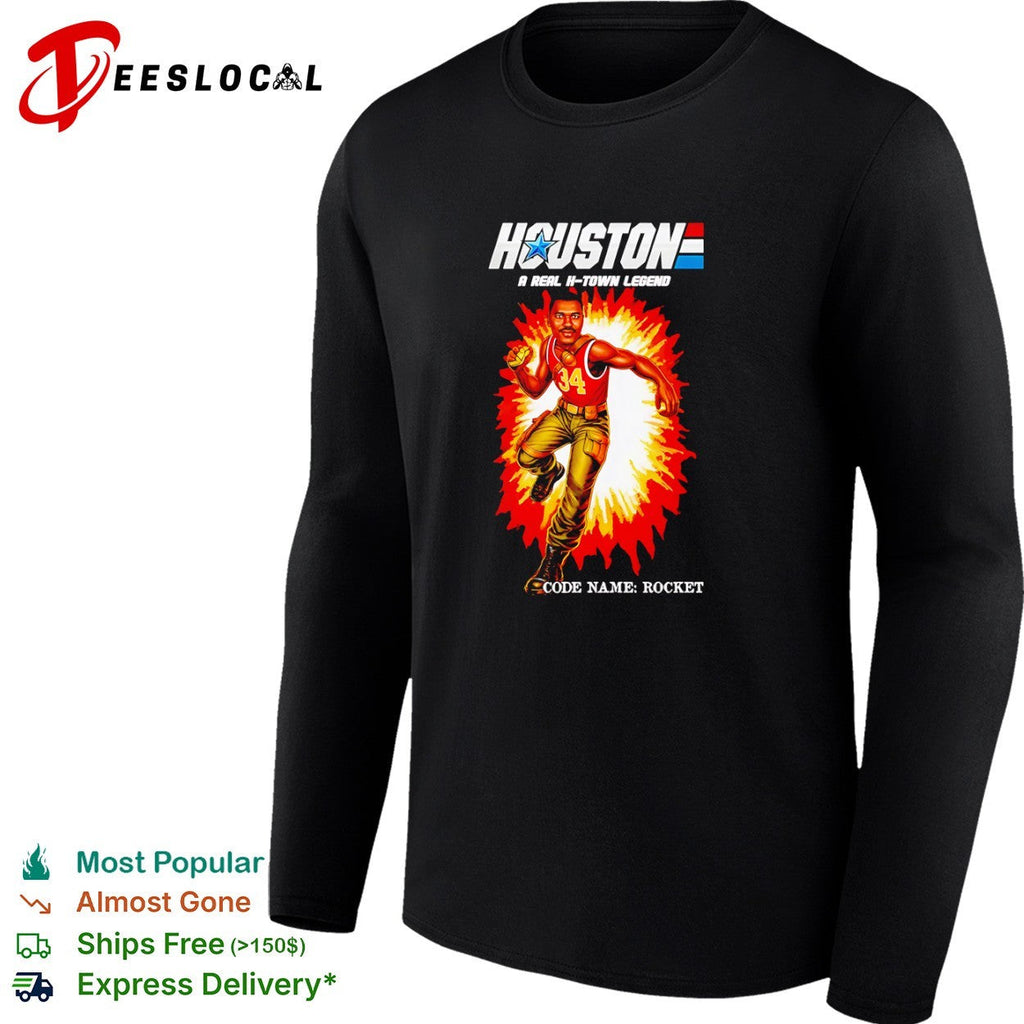 Hakeem Olajuwon Houston Rockets NBA GI Joe Parody Houston a Real H-Town Legend shirt Unisex