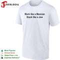Hard work hustle bold two line humor text shirt Unisex