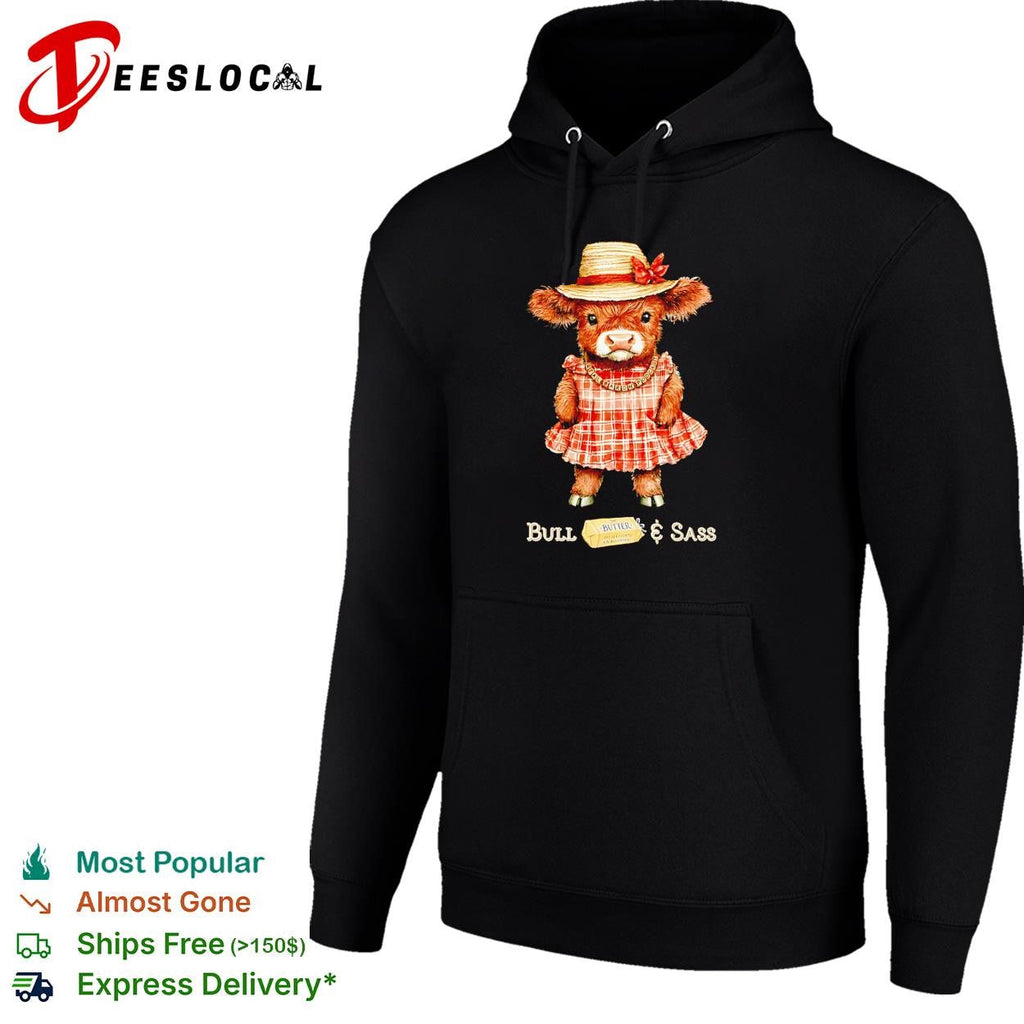 Highland Cow Bull and Sass Real Baron Podcast Butter Fresh and Creamy t shirt Unisex