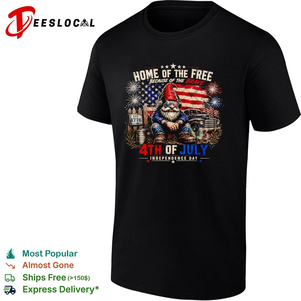 Home of the free because of the brave 1776 4th of july shirt Unisex