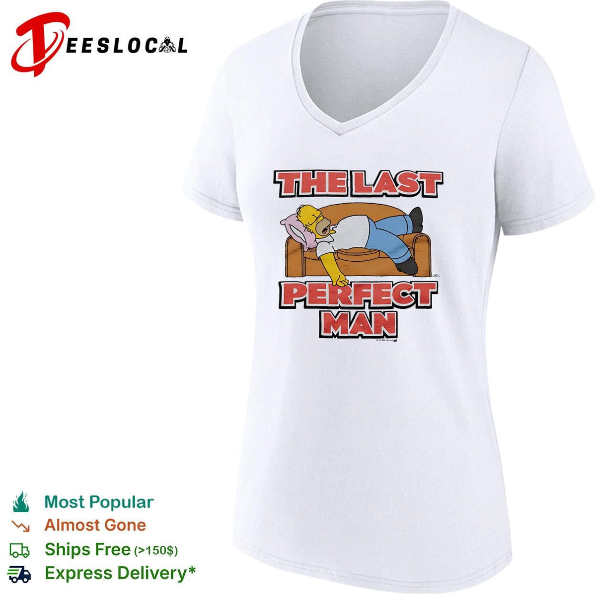 Homer the last perfect man couch lazy funny shirt Unisex