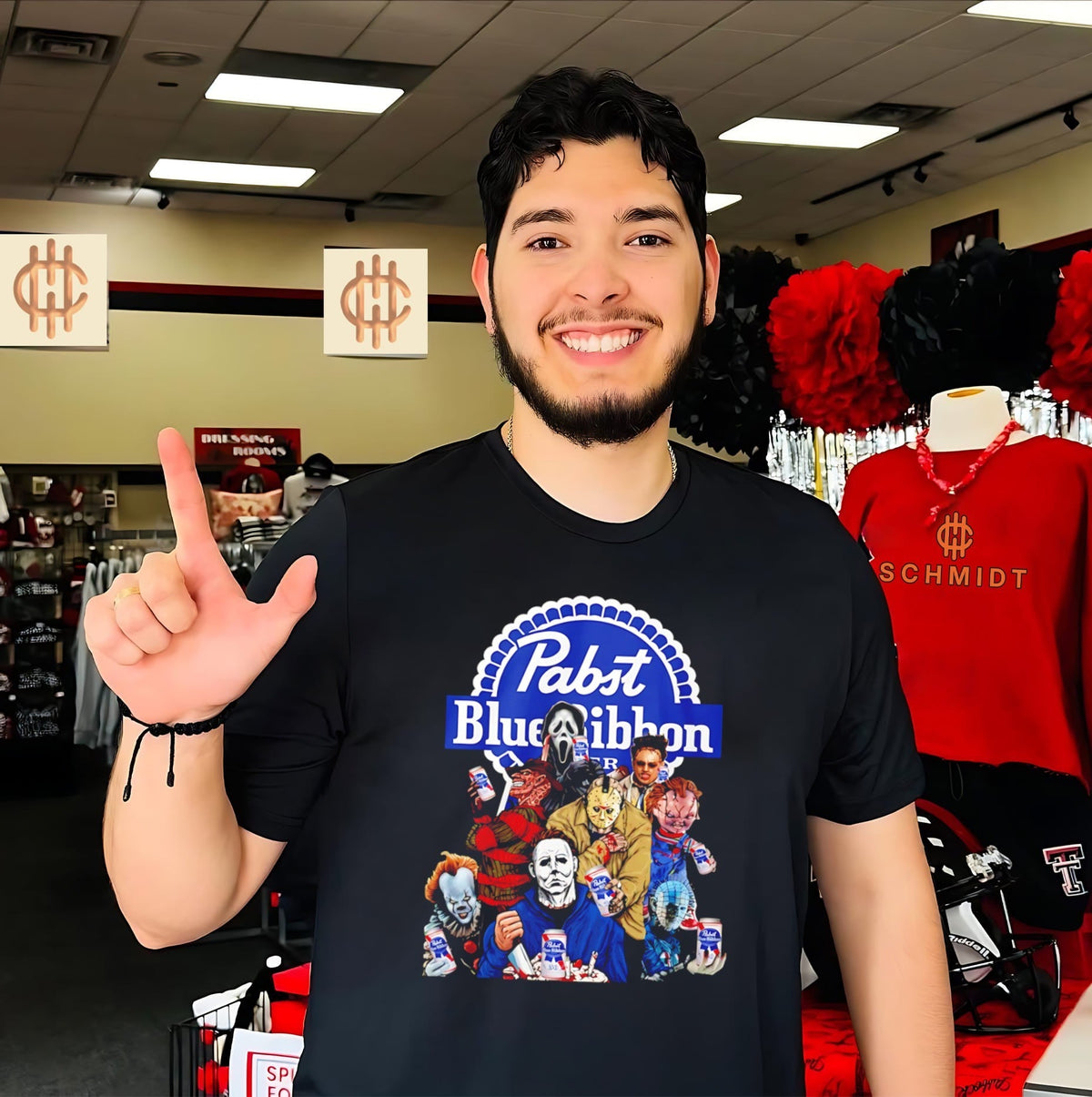 Horror Characters Pabst Blue Ribbon Shirt Unisex