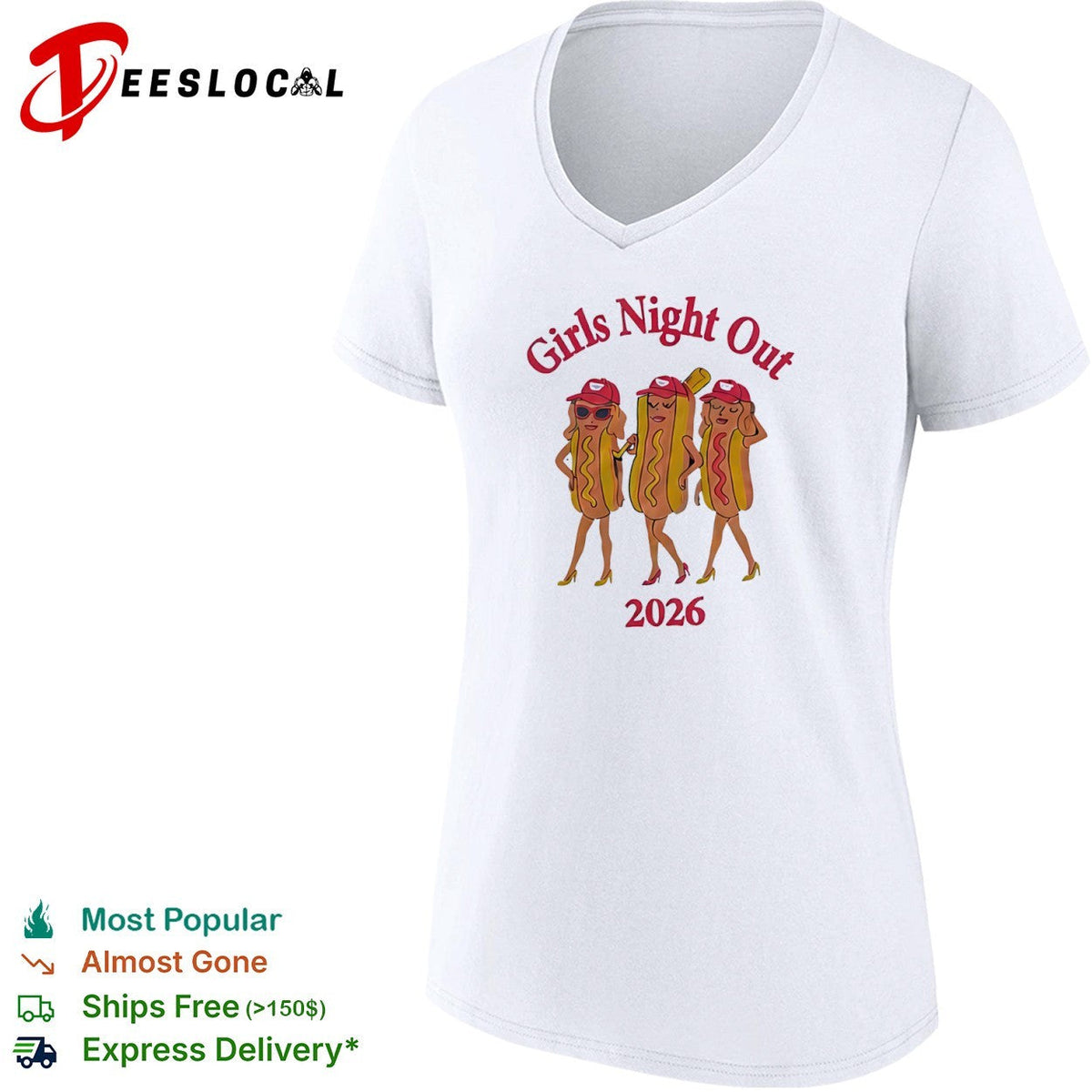 Hotdogs Girls Night Out 2026 shirt Unisex
