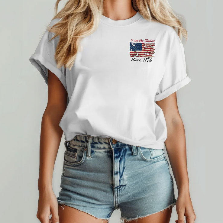 I Am The Nation Since 1776 Johnny Cash Ragged Old Flag Shirt Unisex