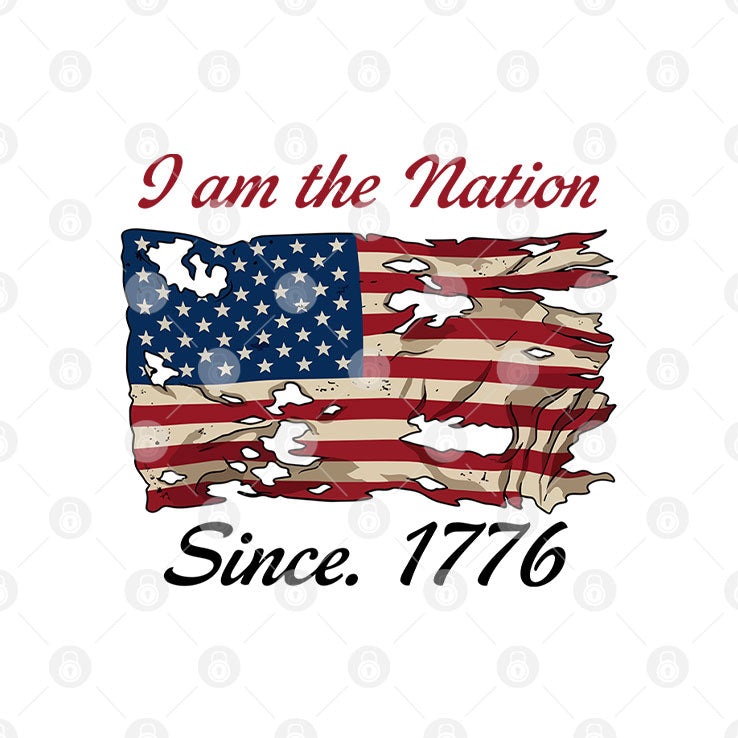 I Am The Nation Since 1776 Johnny Cash Ragged Old Flag Shirt Unisex