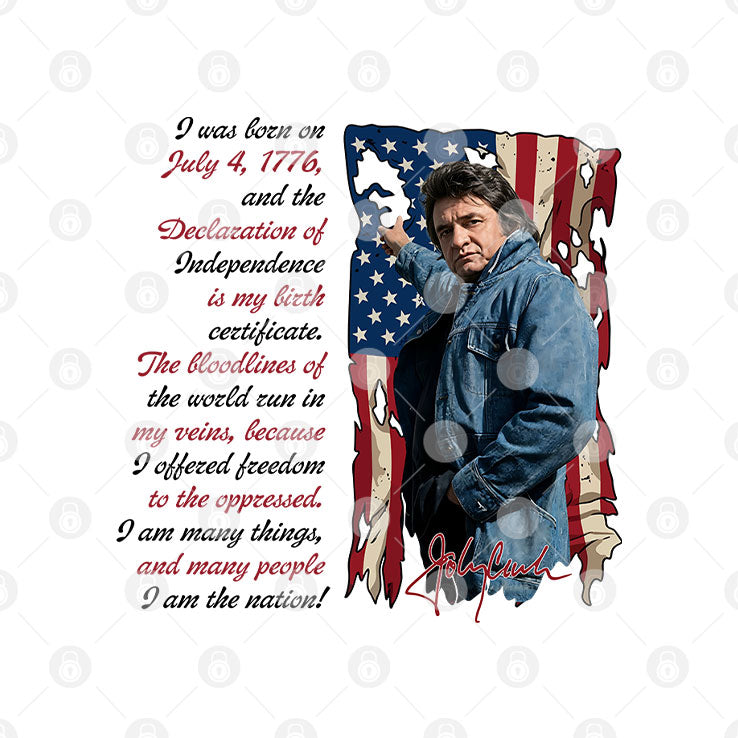I Am The Nation Since 1776 Johnny Cash Ragged Old Flag Shirt Unisex