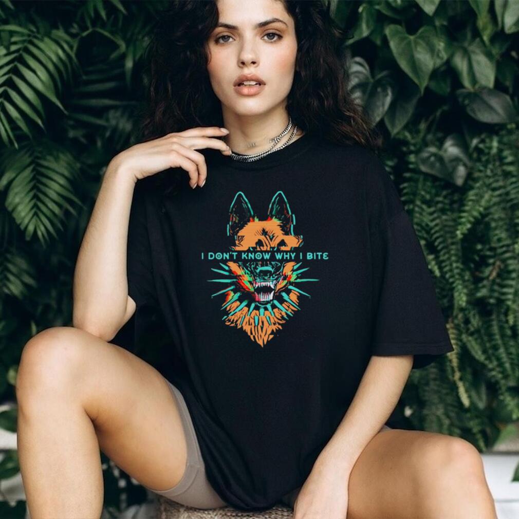 I Don’t Know Why I Bite Glitch Wolf shirt