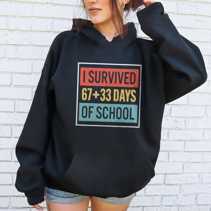 I Survived 67+33 Days Of School T Shirt Unisex