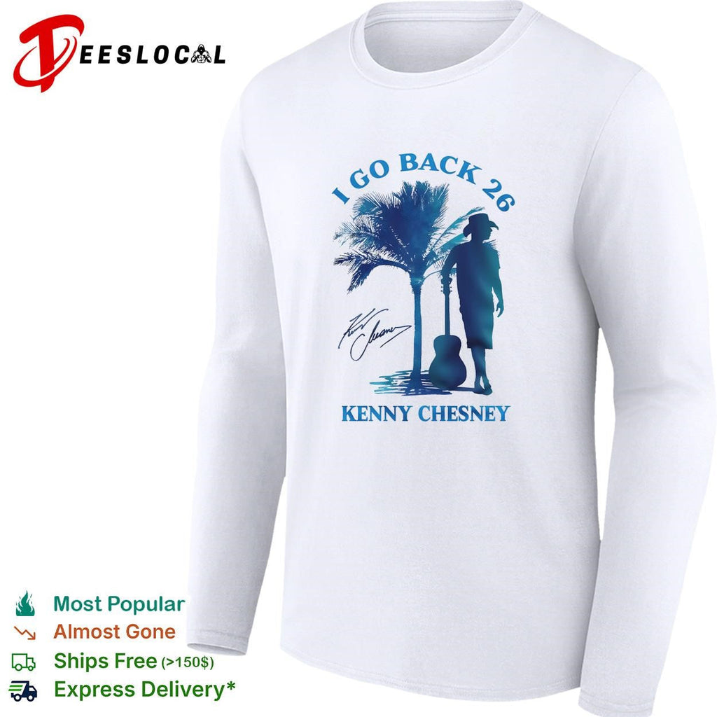 I go back beach silhouette guitar palm trees poster shirt Unisex