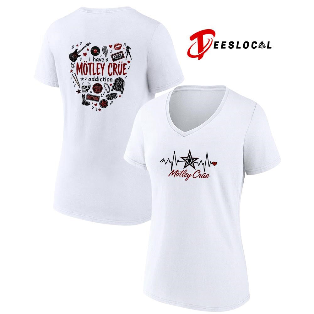 I have a Motley Criie addiction heartbeat signs shirt Unisex