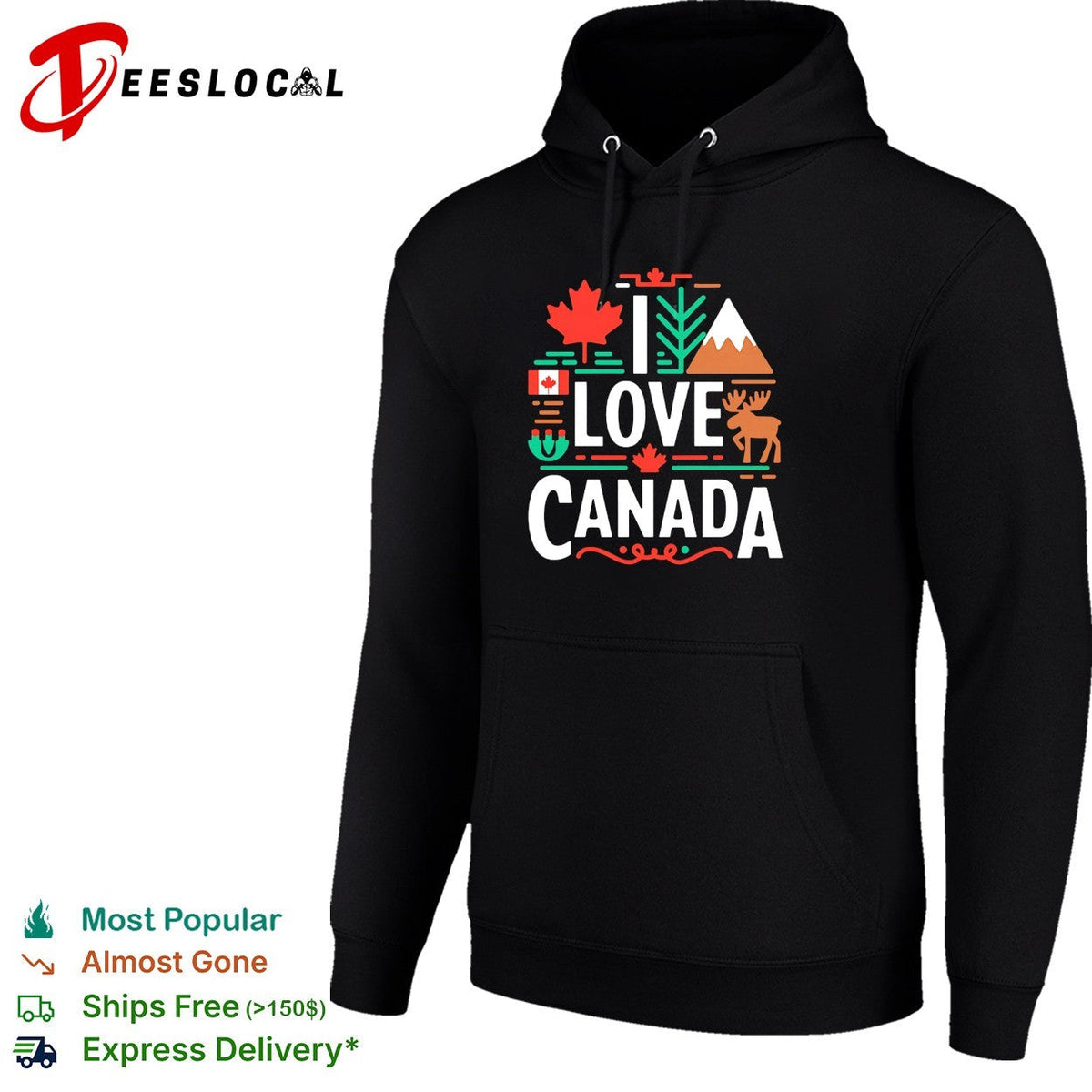 I love Canada maple leaf moose shirt Unisex