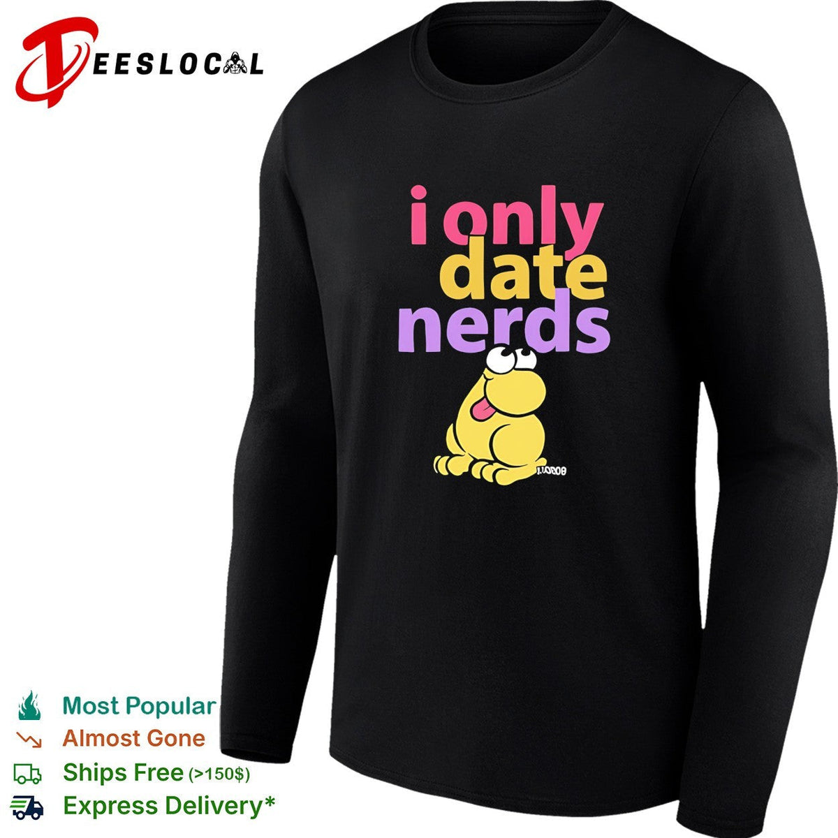I only date nerds Frog humor shirt Unisex