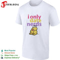 I only date nerds colorful bold text cartoon worm character fun shirt Unisex