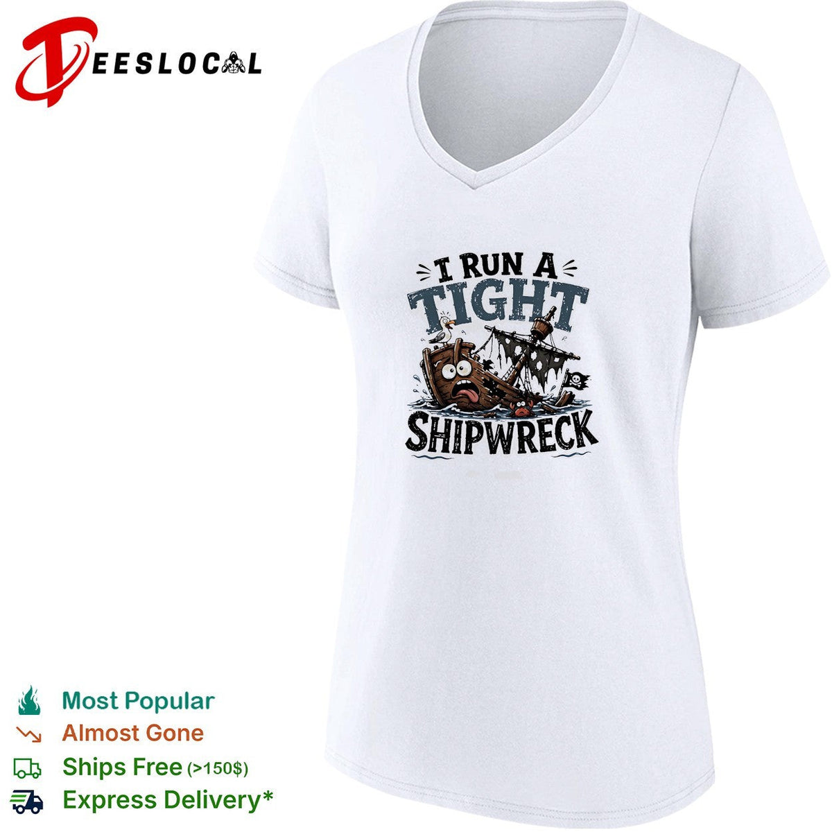 I run a tight shipwreck it’s fine I’m fine everything is fine shirt Unisex