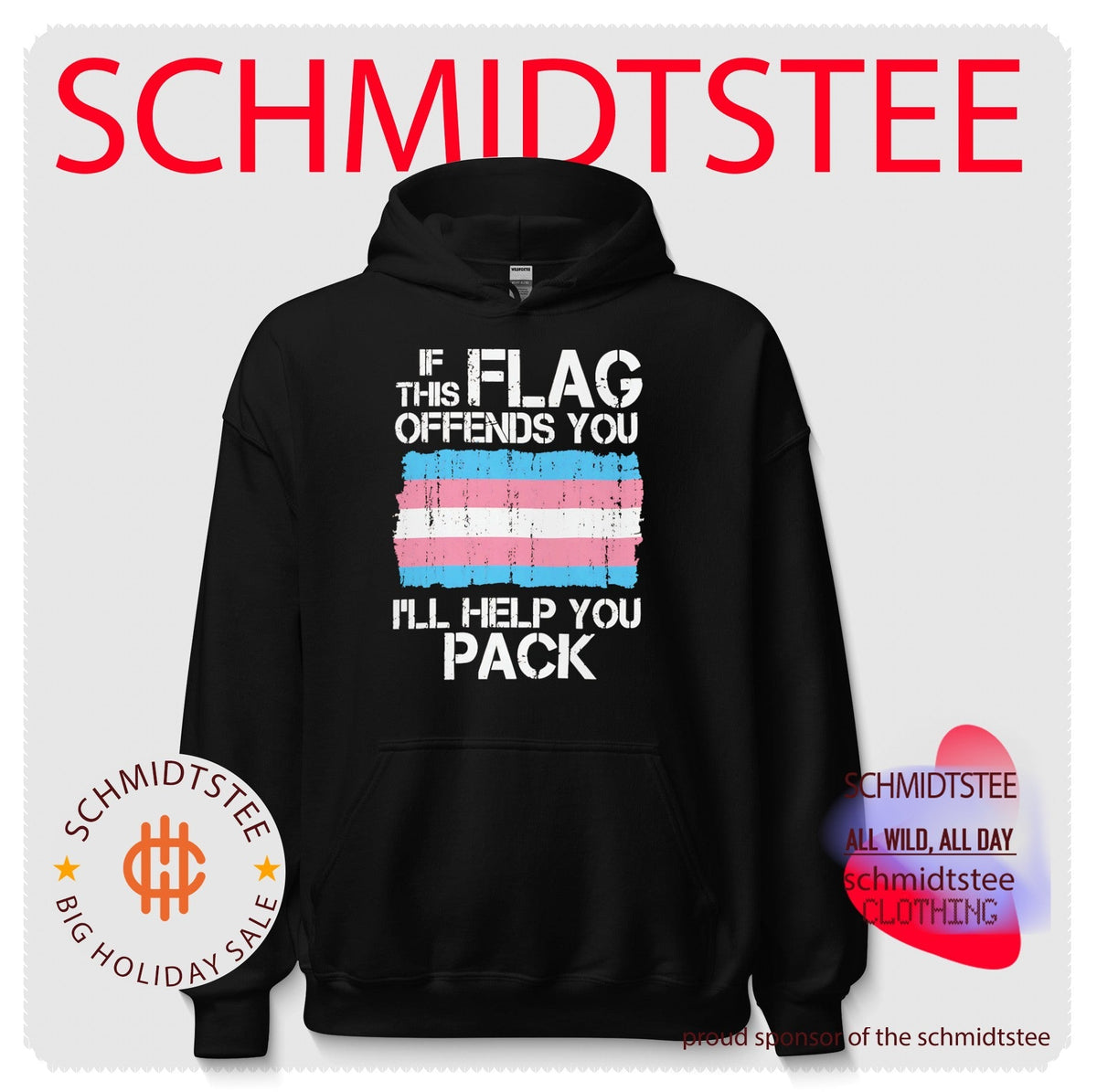 If This Trans Flag Offends You I Will Help You Pack Pride shirt Unisex