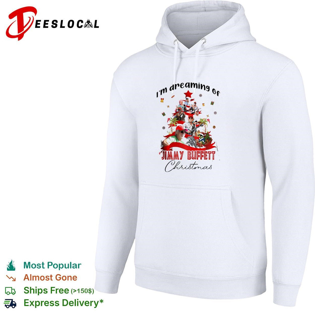 I’m dreaming of a Jimmy Buffett Christmas musician collage parrot poster shirt Unisex