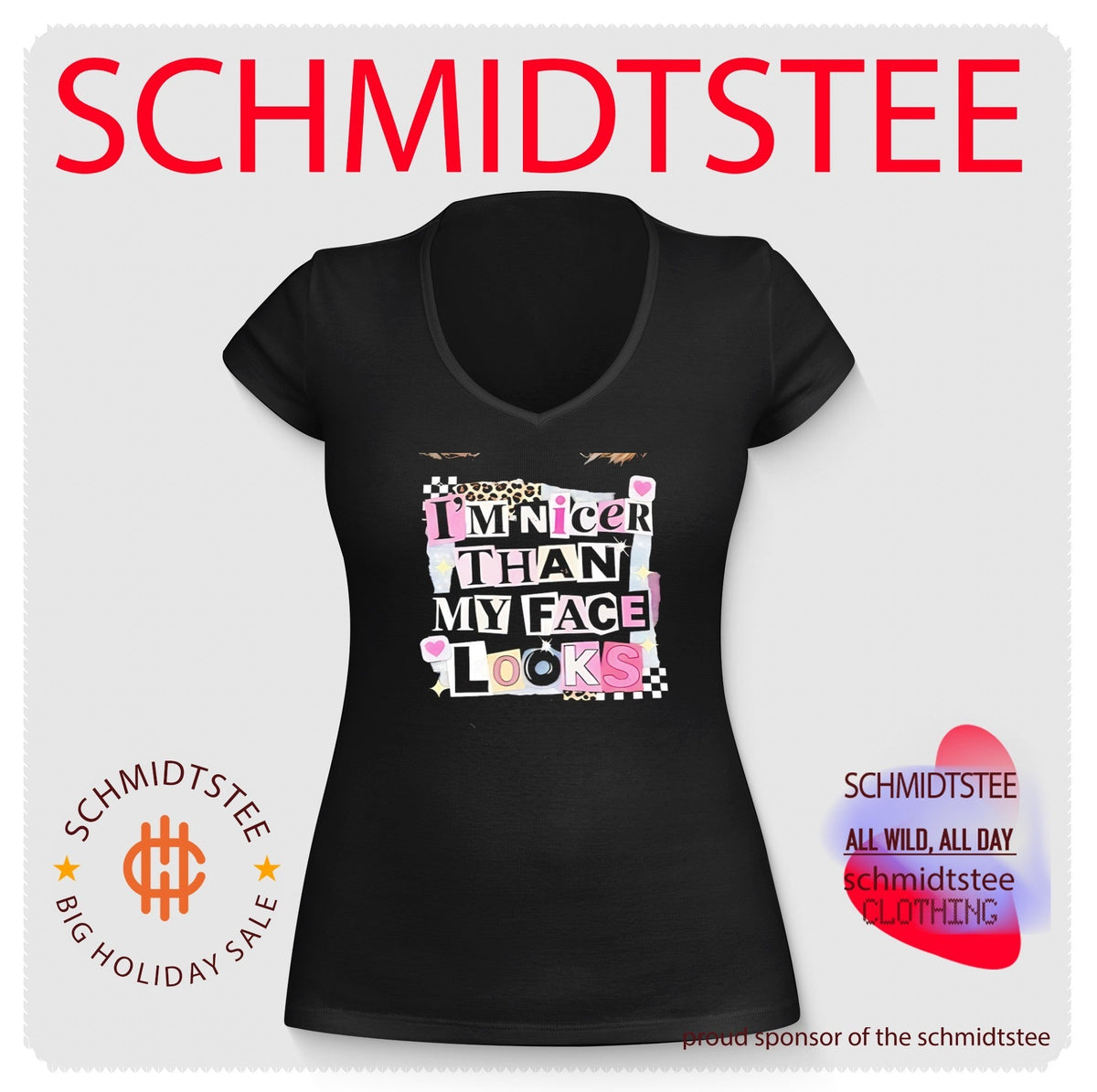 I’m nicer than my face looks shirt Unisex