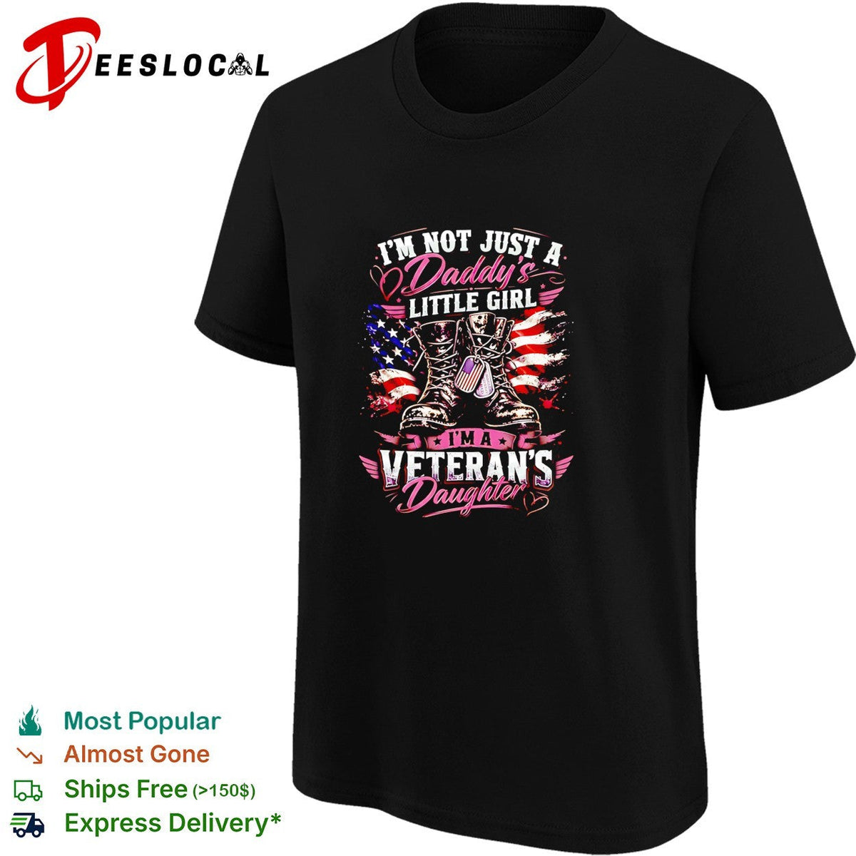 I’m not just a daddy’s little girl I’m a veteran’s daughter vintage shirt Unisex