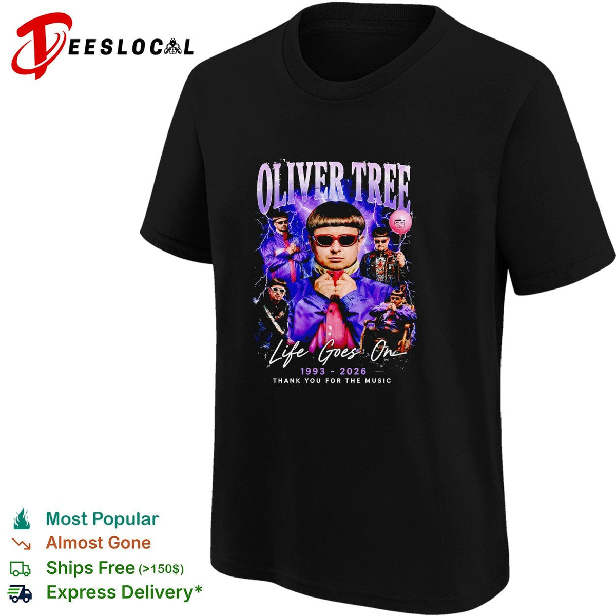 In memory of Oliver Tree collage portraits life goes on tribute shirt Unisex