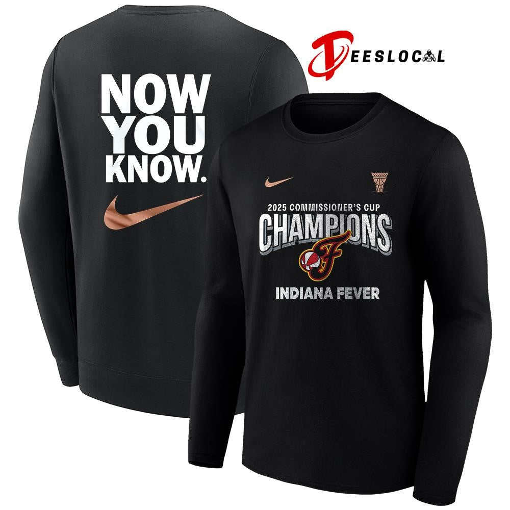 Indiana Fever Eastern commissioner’s cup champions now you know logo shirt Unisex