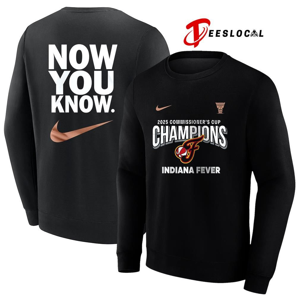 Indiana Fever Eastern commissioner’s cup champions now you know logo shirt Unisex