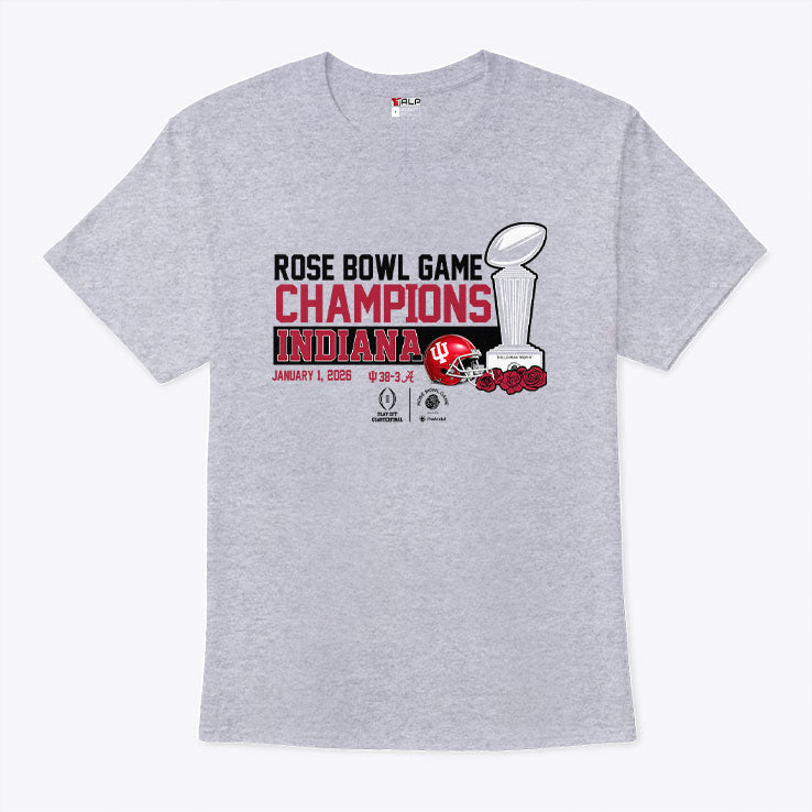 Indiana Football 2026 CFP Rose Bowl Champions T Shirt Unisex
