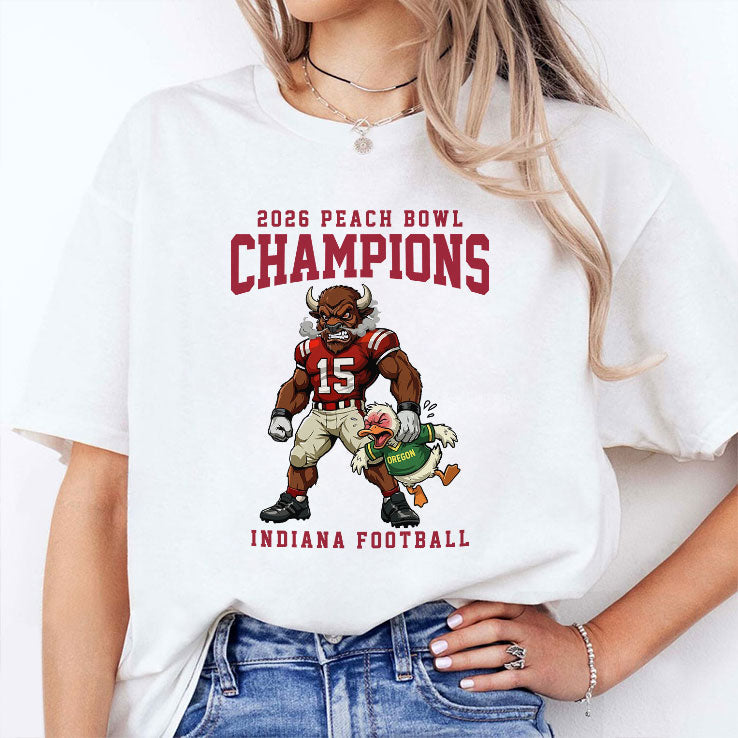 Indiana Football 2026 Peach Bowl Champions T Shirt Unisex