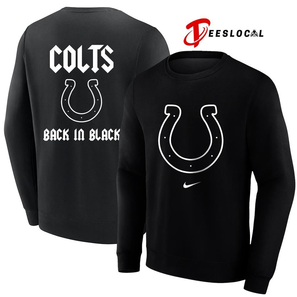 Indianapolis Colts back in black logo shirt Unisex