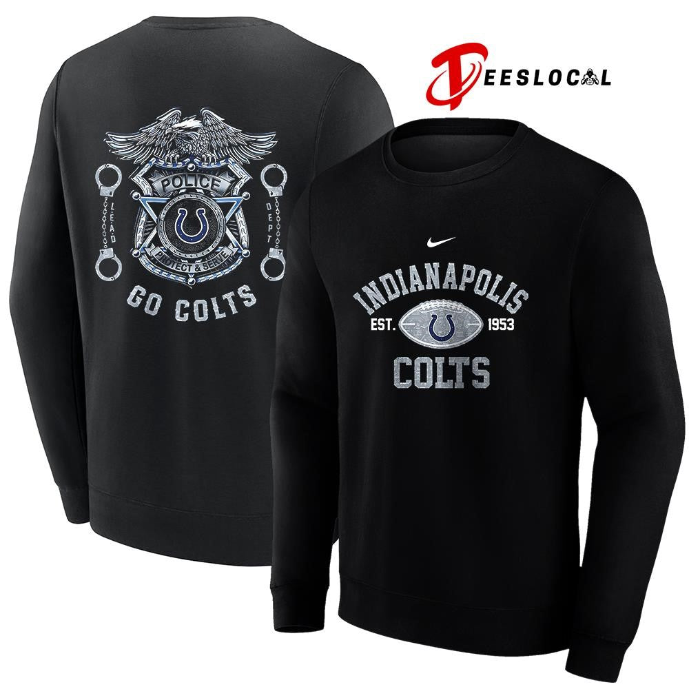Indianapolis Colts law enforcement tribute protect and serve logo shirt Unisex