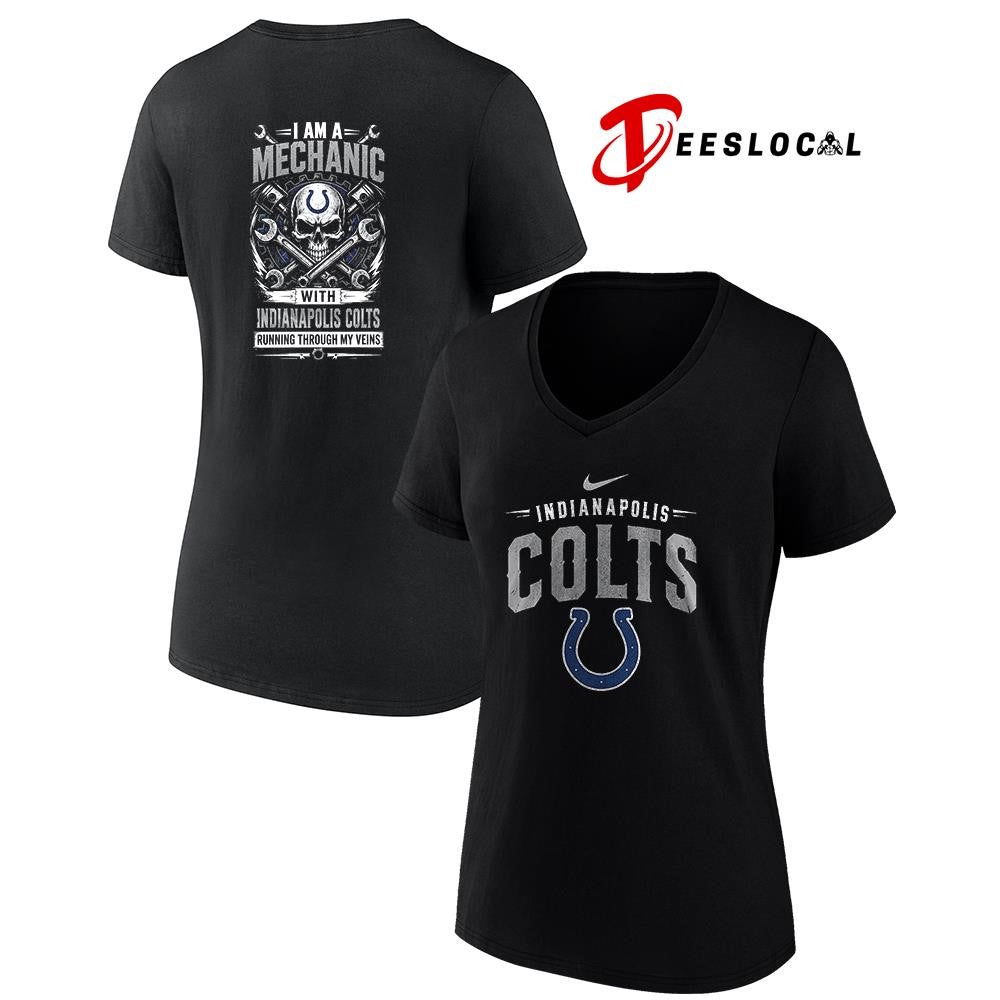 IndianapolisColtsIamamechanicrunningthroughmyveinsskeletonshirt Unisex