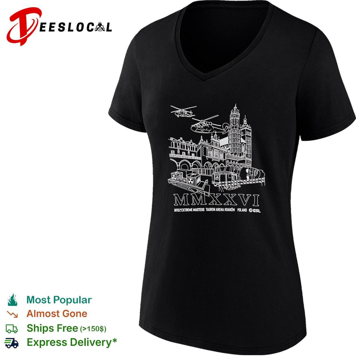 Intel Extreme Masters Tauron Arena Krakow Poland MMXXVI ESL gaming event shirt Unisex