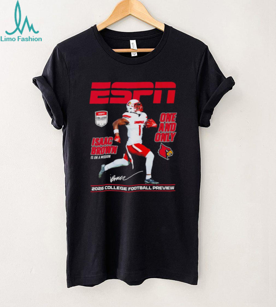 Isaac Brown Louisville Cardinals One and Only ESPN 2026 College Football Preview shirt