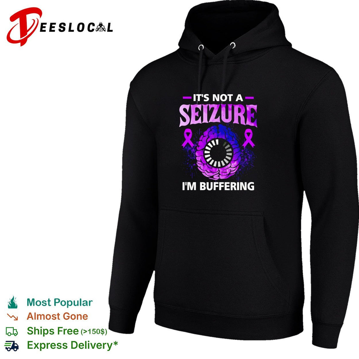 It is not a seizure I am buffering brain awareness epilepsy ribbon shirt Unisex