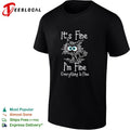 It’s fine I’m fine everything is fine panicking spiky creature humor shirt Unisex