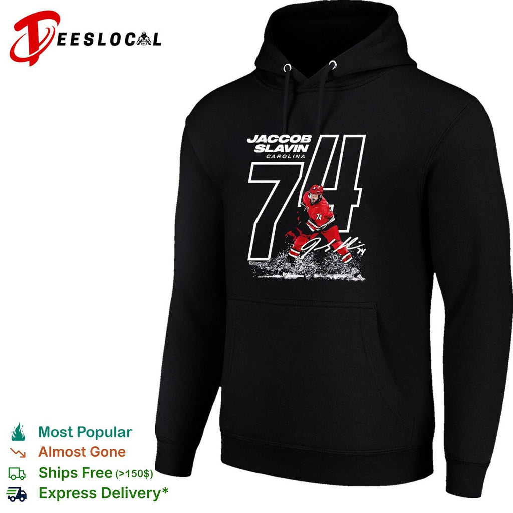 Jaccob Slavin Carolina Hurricanes NHL 74 Signature shirt Unisex