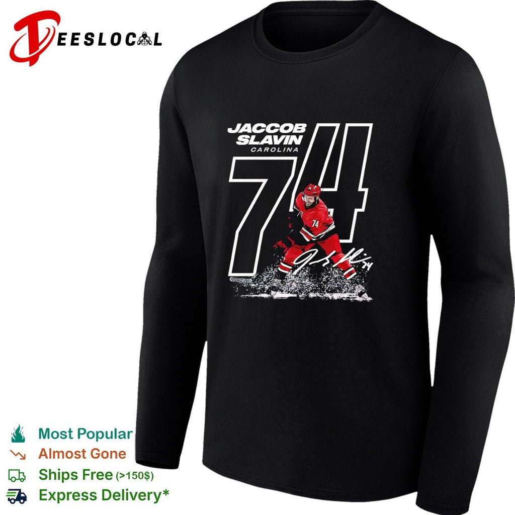 Jaccob Slavin Carolina Hurricanes NHL 74 Signature shirt Unisex