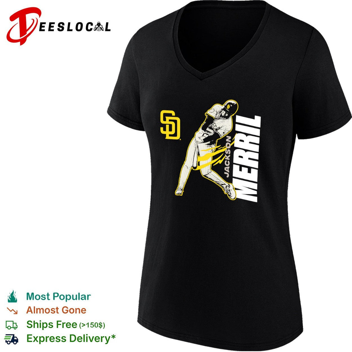 Jackson Merrill San Diego Padres SD swinging shirt Unisex