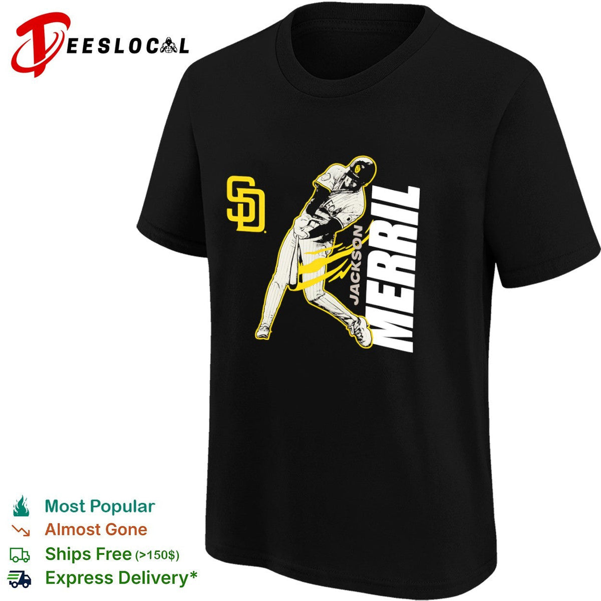 Jackson Merrill San Diego Padres SD swinging shirt Unisex