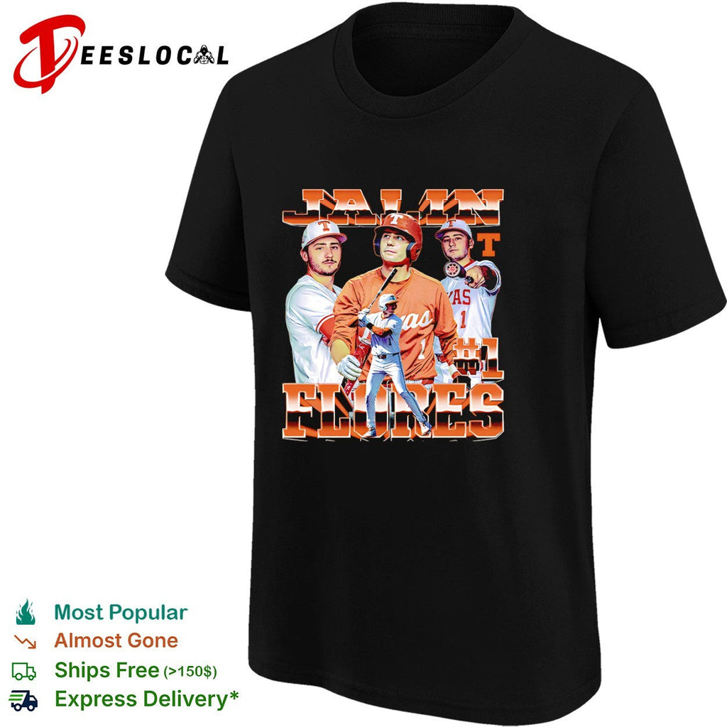 Jalin Flores Texas Longhorns Baseball NCAA shirt Unisex