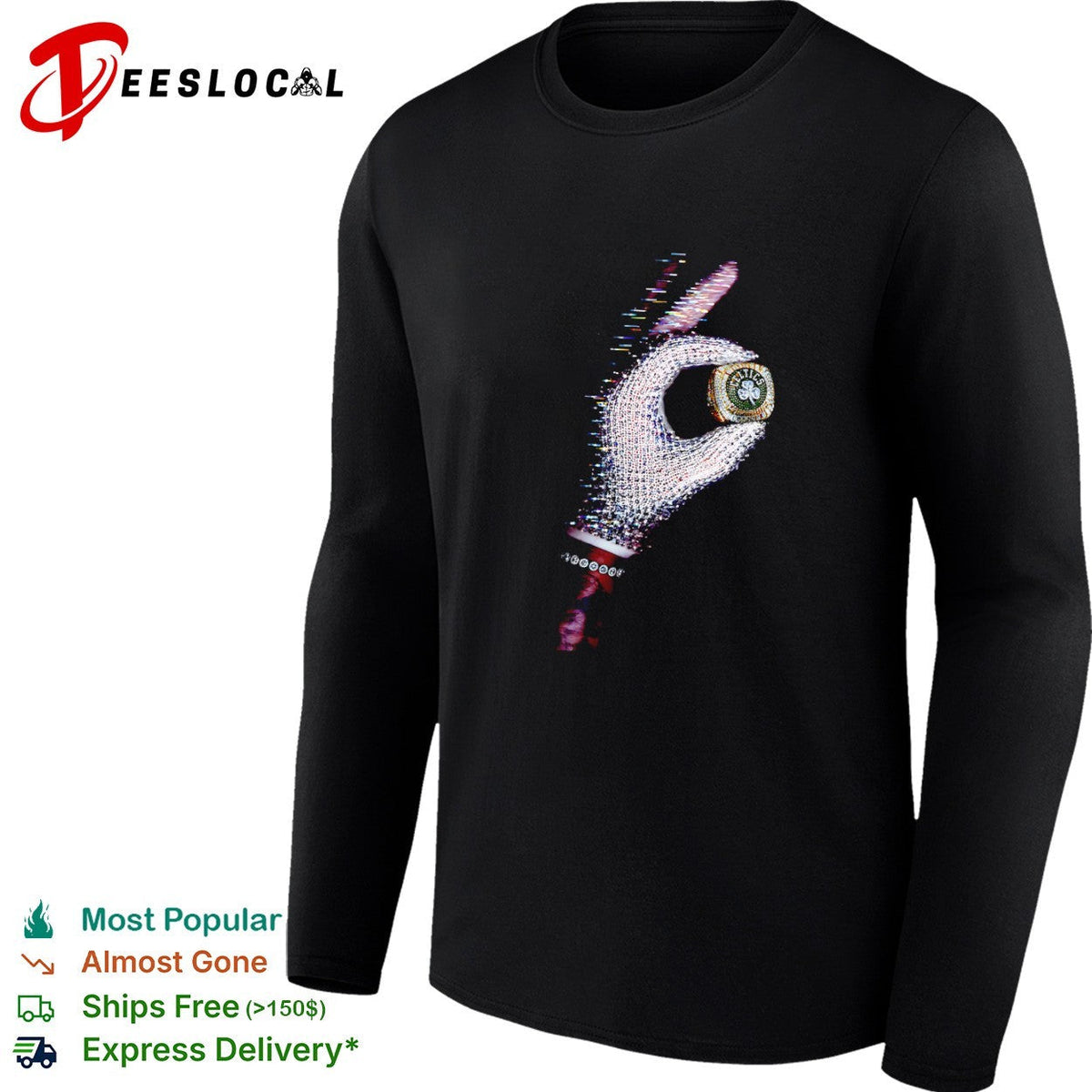 Jayson Tatum Boston Celtics hand NBA Champions Ring Michael Jackson Style shirt Unisex