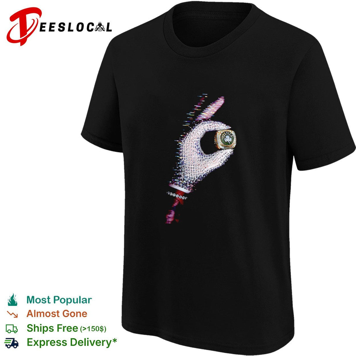 Jayson Tatum Boston Celtics hand NBA Champions Ring Michael Jackson Style shirt Unisex