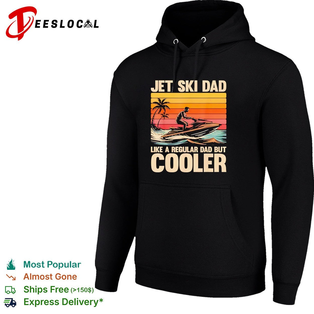 Jet ski dad like a regular dad but cooler retro tropical shirt Unisex