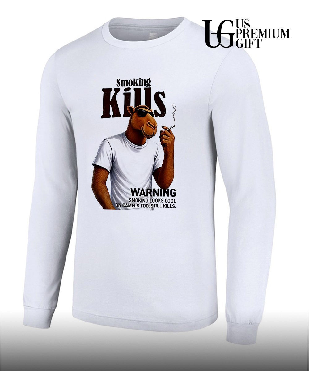Joe Camel smoking Kills warning looks cool on camels too still kills shirt Unisex