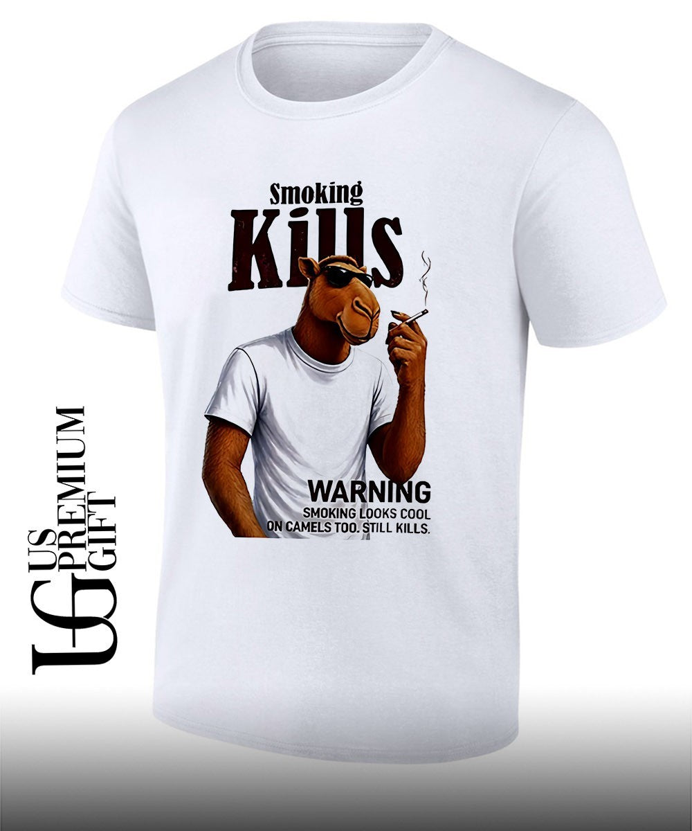 Joe Camel smoking Kills warning looks cool on camels too still kills shirt Unisex