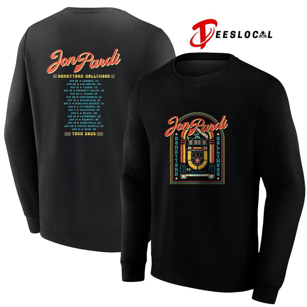 Jon Pardi Honkytonk Hollywood tour vintage shirt Unisex
