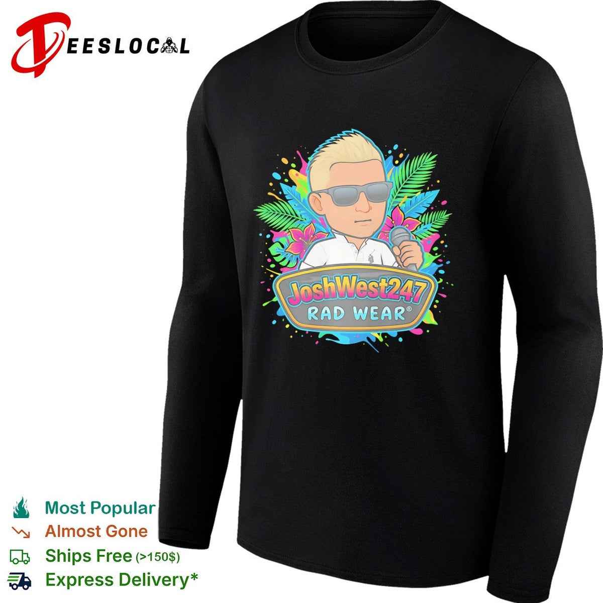 JoshWest247 Rad Wear tropical cartoon shirt Unisex