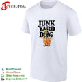 Junkyard dog wearing hat cartoon shirt Unisex