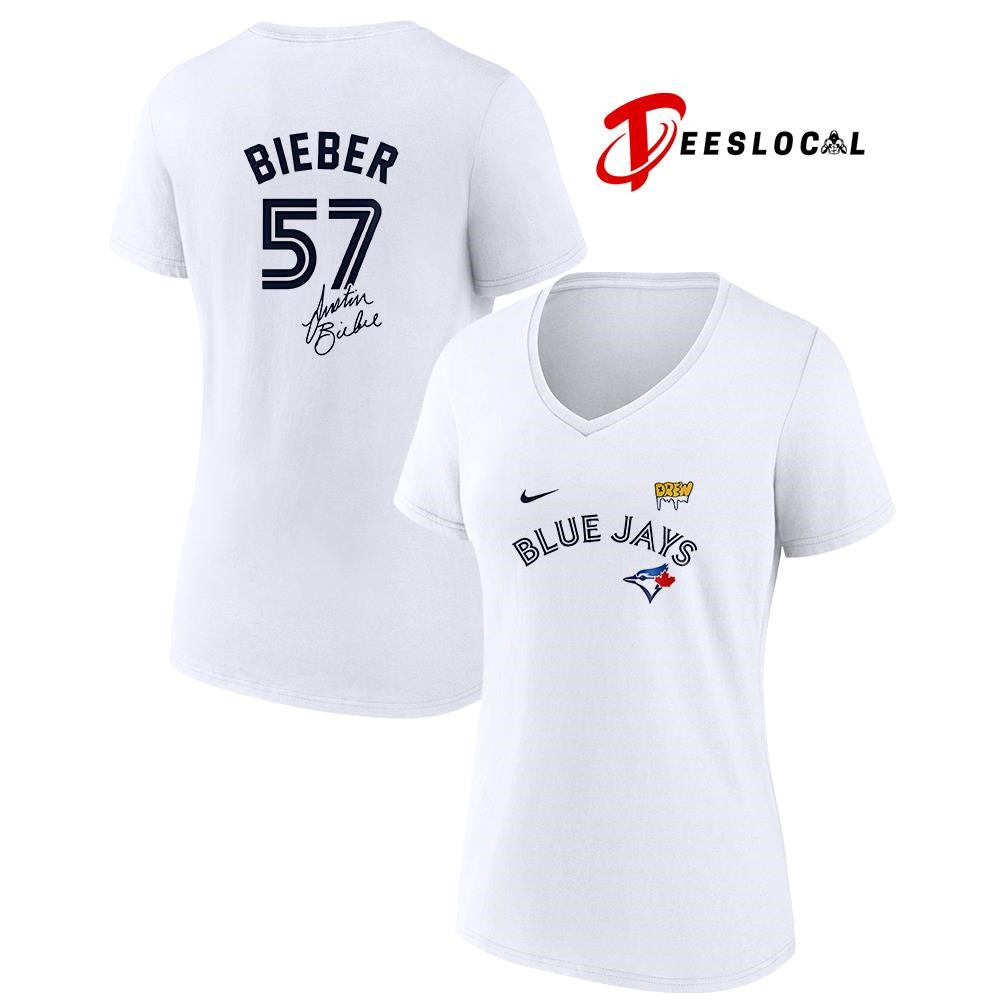 Justin Bieber x Toronto Blue Jays world series signature logo shirt Unisex