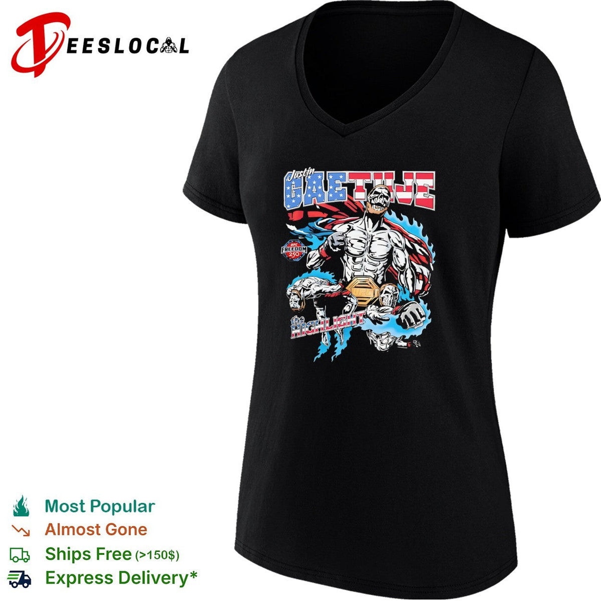 Justin Gaethje UFC Freedom 250 The Highlight shirt Unisex