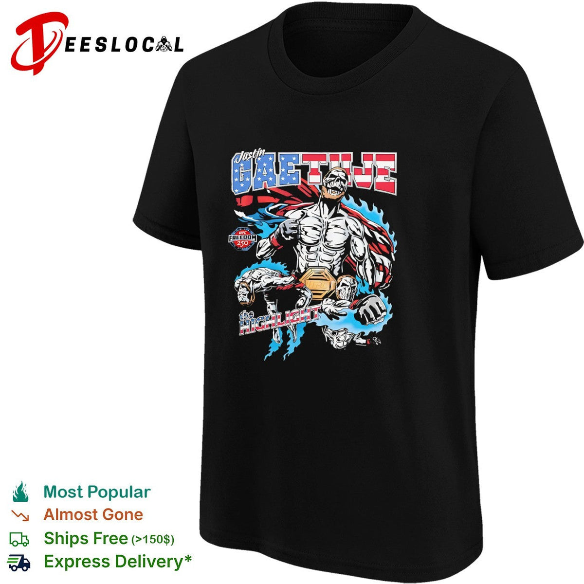 Justin Gaethje UFC Freedom 250 The Highlight shirt Unisex